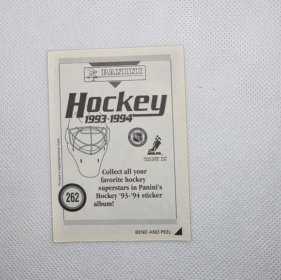 1993-94 Panini Hockey Mike Sullivan San Jose Sharks #262 Sticker - Picture 3 of 3